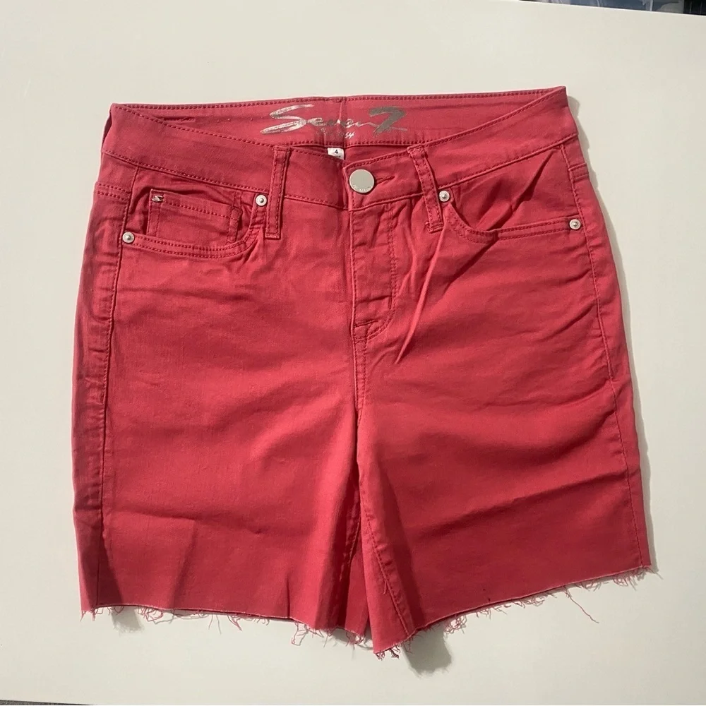 NWOT Seven7 Women's Peach Denim Shorts